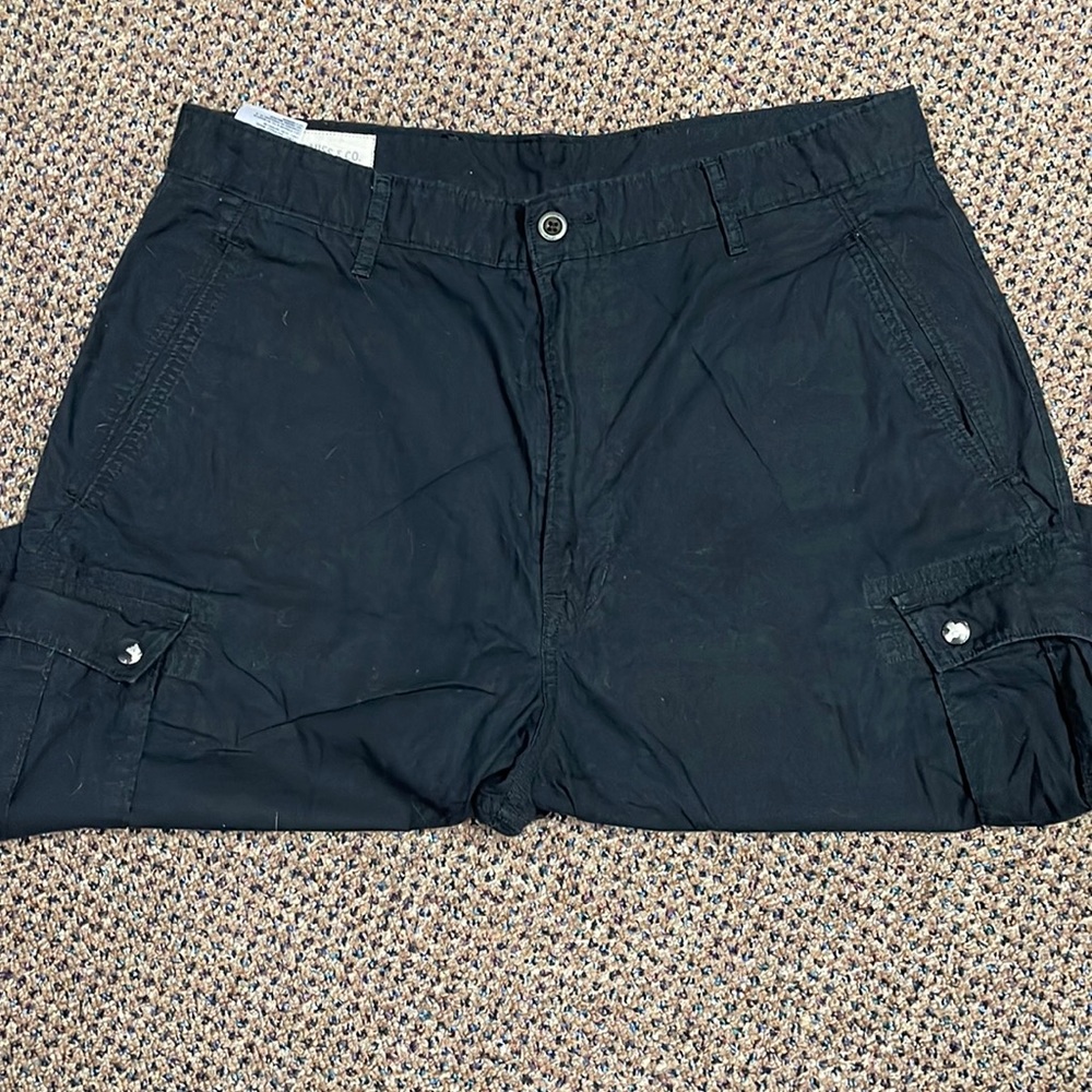 Black cargo shorts